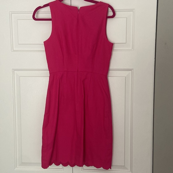 J.Crew scalloped magenta dress in size 00 - Picture 2 of 4